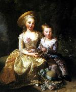 eisabeth Vige-Lebrun Portrait of Madame Royale and Louis Joseph oil painting